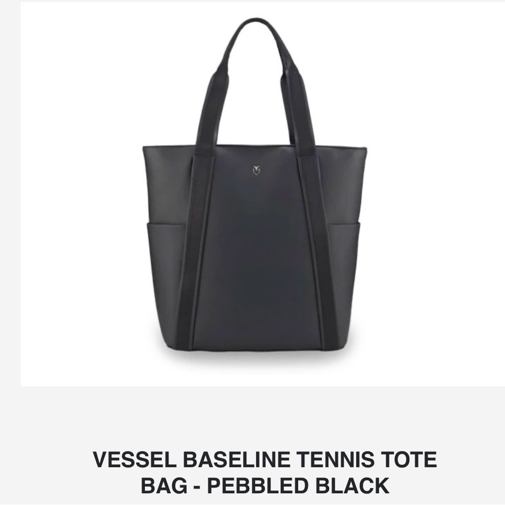 VESSEL Baseline Tennis Tote Bag - Pebbled Black. Excellent condition see notes